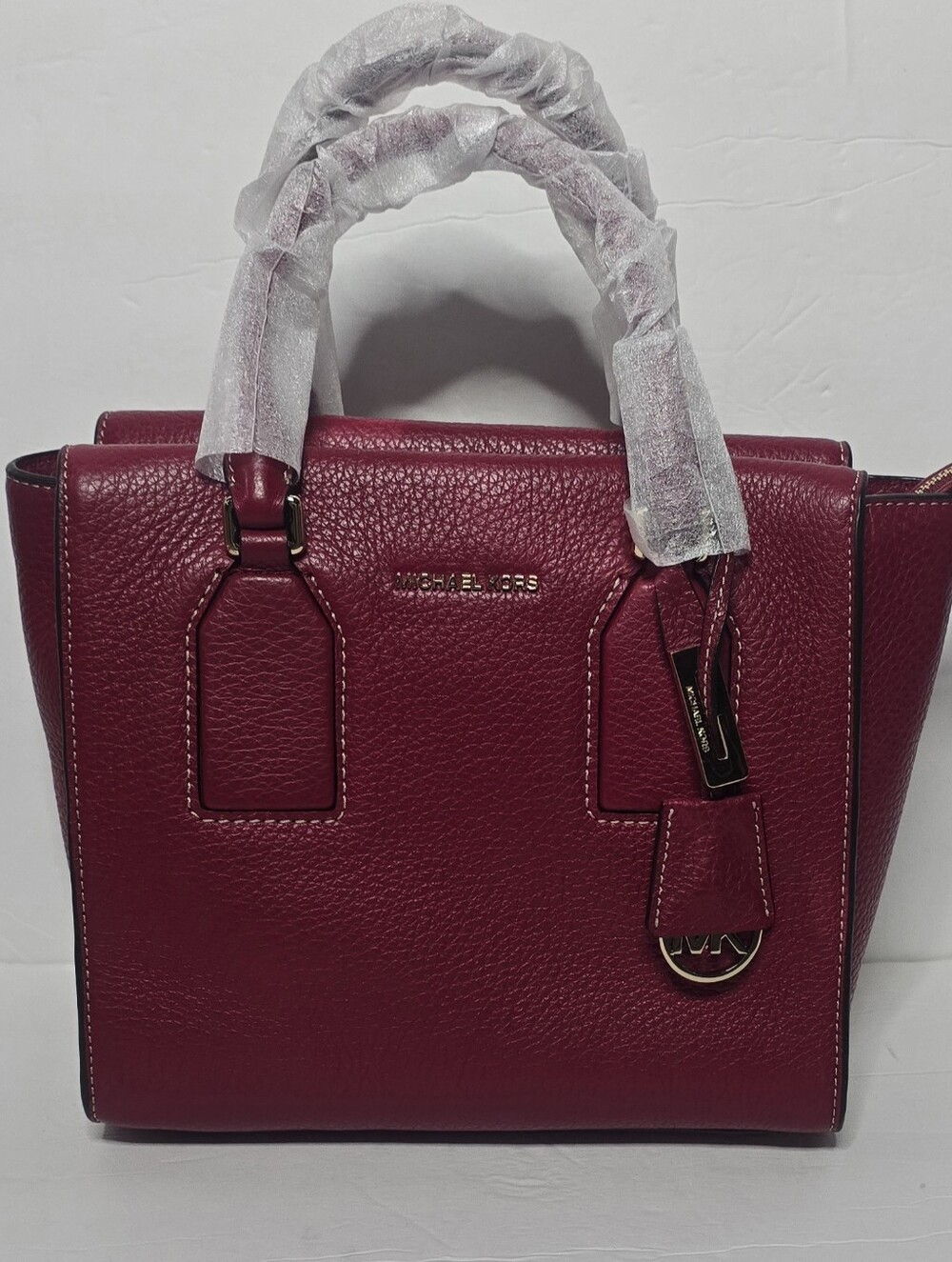 Michael Kors Red Medium Crossbody Leather Top Handle Bag